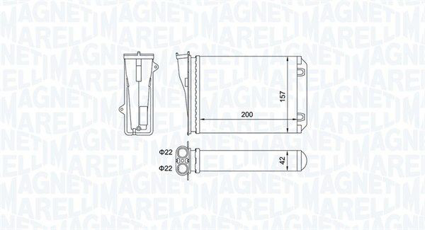 350218463000 Magneti Marelli Радіатор опалювача салону